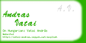 andras vatai business card