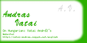 andras vatai business card